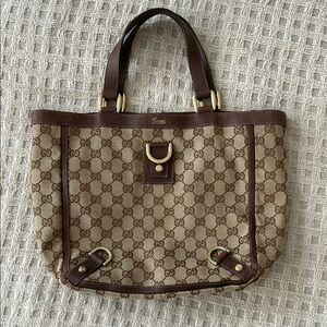 Gucci Brown and Tan Tote Bag